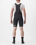 CASTELLI Cyklistické kalhoty krátké s laclem - PREMIO BLACK LTD EDITION - černá/bílá