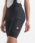 CASTELLI Cyklistické kalhoty krátké s laclem - UNLIMITED CARGO W - černá