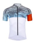 KENNY Cyklistický dres s krátkým rukávem - TECH SUMMER - bílá/modrá