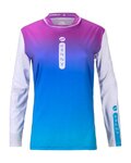 KENNY Cyklistický dres s dlouhým rukávem letní - CHARGER WOMAN 26 - bílá/modrá/fialová