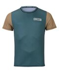 KENNY Cyklistický dres s krátkým rukávem - PATROL - zelená/hnědá