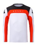 KENNY Cyklistický dres s dlouhým rukávem letní - ELITE - bílá/červená