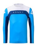 KENNY Cyklistický dres s dlouhým rukávem letní - ELITE - modrá/bílá