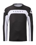 KENNY Cyklistický dres s dlouhým rukávem letní - ELITE - černá/bílá