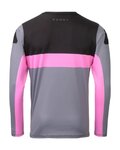 KENNY Cyklistický dres s dlouhým rukávem letní - ELITE - šedá/růžová/černá