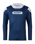 KENNY Cyklistický dres s dlouhým rukávem letní - ELITE - modrá/bílá