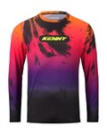 KENNY Cyklistický dres s dlouhým rukávem letní - ELITE - oranžová/fialová/černá