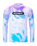 KENNY Cyklistický dres s dlouhým rukávem letní - PROLIGHT - bílá/modrá/fialová