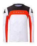 KENNY Cyklistický dres s dlouhým rukávem letní - PROLIGHT - bílá/červená/černá