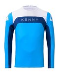 KENNY Cyklistický dres s dlouhým rukávem letní - PROLIGHT - světle modrá/bílá