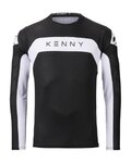 KENNY Cyklistický dres s dlouhým rukávem letní - PROLIGHT - černá/bílá
