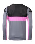 KENNY Cyklistický dres s dlouhým rukávem letní - PROLIGHT - šedá/růžová/černá