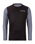KENNY Cyklistický dres s dlouhým rukávem letní - CHARGER ELITE - černá/šedá
