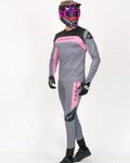 KENNY Cyklistické kalhoty dlouhé bez laclu - PROLIGHT - šedá/růžová