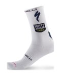 CASTELLI Cyklistické ponožky klasické - QUICKSTEP ROSSO CORSA PRO 15 - bílá