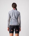 CASTELLI Cyklistická větruodolná bunda - ARIA SHELL W - stříbrná