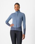 CASTELLI Cyklistická zateplená bunda - BETA ROS W - modrá