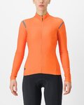 CASTELLI Cyklistický dres s dlouhým rukávem zimní - TUTTO NANO RoS W - oranžová