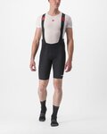 CASTELLI Cyklistické kalhoty krátké s laclem - PREMIO BLACK - černá/bílá