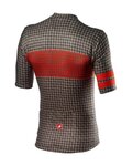 CASTELLI Cyklistický dres s krátkým rukávem - MAISON - hnědá/oranžová