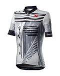 CASTELLI Cyklistický dres s krátkým rukávem - ASTRATTA - bílá/černá