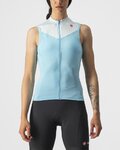 CASTELLI Cyklistický dres bez rukávů - SOLARIS - světle modrá