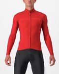 CASTELLI Cyklistický dres s dlouhým rukávem zimní - PRO THERMAL LS - červená