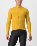 CASTELLI Cyklistický dres s dlouhým rukávem zimní - PRO THERMAL LS - žlutá