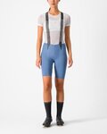 CASTELLI Cyklistické kalhoty krátké s laclem - FREE AERO RC W - světle modrá