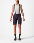 CASTELLI Cyklistické kalhoty krátké s laclem - FREE AERO RC W - fialová