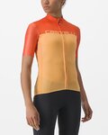 CASTELLI Cyklistický dres s krátkým rukávem - VELOCISSIMA - oranžová