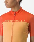 CASTELLI Cyklistický dres s krátkým rukávem - VELOCISSIMA - oranžová