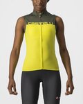 CASTELLI Cyklistický dres bez rukávů - VELOCISSIMA - žlutá/zelená