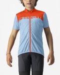 CASTELLI Cyklistický dres s krátkým rukávem - NEO PROLOGO - světle modrá/oranžová