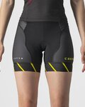 CASTELLI Cyklistické kalhoty krátké bez laclu - FREE W SHORT TRI - černá/světle zelená