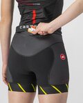 CASTELLI Cyklistické kalhoty krátké bez laclu - FREE W SHORT TRI - černá/světle zelená