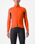 CASTELLI Cyklistická zateplená bunda - PERFETTO ROS 2 CONVERTIBLE - oranžová