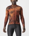 CASTELLI Cyklistický dres s dlouhým rukávem zimní - VENTAGLIO - hnědá/oranžová