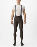 CASTELLI Cyklistické kalhoty dlouhé s laclem - FREE AERO RC - hnědá