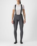 CASTELLI Cyklistické kalhoty dlouhé s laclem - FREE AERO RC W DT - šedá