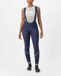 CASTELLI Cyklistické kalhoty dlouhé s laclem - VELOCISSIMA DT - modrá