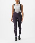 CASTELLI Cyklistické kalhoty dlouhé s laclem - VELOCISSIMA DT - fialová