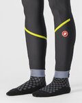 CASTELLI Cyklistické kalhoty dlouhé bez laclu - VELOCISSIMA THERMAL - černá/světle zelená