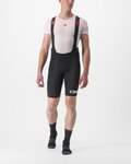 CASTELLI Cyklistické kalhoty krátké s laclem - PREMIO BLACK LTD EDITION - černá/bílá