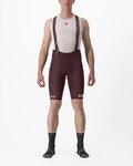 CASTELLI Cyklistické kalhoty krátké s laclem - FREE AERO RC CLASSIC - bordó/bílá