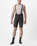 CASTELLI Cyklistické kalhoty krátké s laclem - FREE AERO RC KIT - černá/červená