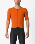 CASTELLI Cyklistický dres s krátkým rukávem - PREMIO BLACK - oranžová