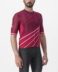 CASTELLI Cyklistický dres s krátkým rukávem - SPEED STRADA - bordó