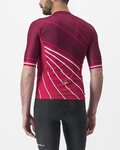 CASTELLI Cyklistický dres s krátkým rukávem - SPEED STRADA - bordó