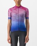 CASTELLI Cyklistický dres s krátkým rukávem - MARMO - modrá/růžová